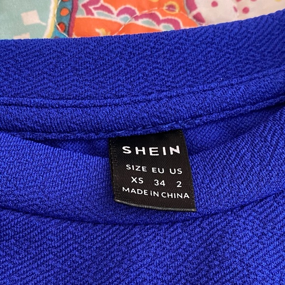 Shein contrast sequin panel colorblock longline pullover (XS) - Picture 5 of 7